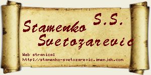 Stamenko Svetozarević vizit kartica